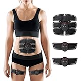 Charminer Muscle Toner, Abdominal Toning Belt, EMS Abs Trainer Wireless Body Gym Workout Home Office Fitness Equipment for Abdomen/Arm/Leg Training Men Women