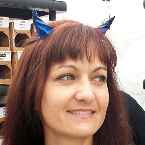 image for Pan's Devil Horns Gypsy Star V1 Blue Glitter Devil Horns w/ adjustable