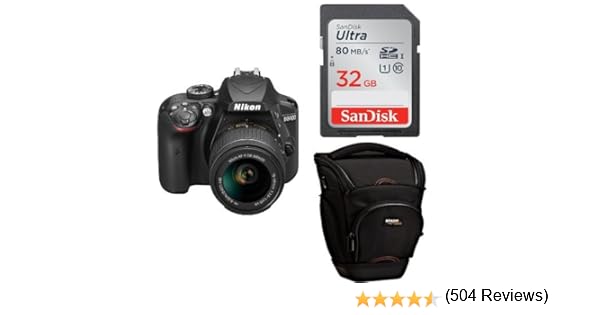 Nikon D3400 + SDXC de 32 GB + Funda AmazonBasics: Amazon.es ...