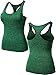 Neleus Women's 3 Pack Yoga Compression Tank Top,8007,Grey,Green,Blue,US L,EU XL