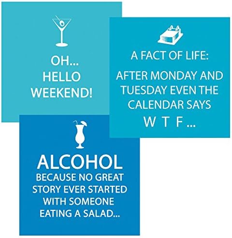 Sarcastic & Humorous Funny Cocktail Beverage Napkin Bundle, 3 items