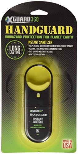 HANDGUARD Personal Alcohol-free Travel Size Hand Sanitizer By XGUARD360 - Protect Your Hands From Germs, Microbes, Bacteria and Smells by Using This Revolutionary Hand Sanitizer - Non-drying, Moisturizing, and Leaves Hands and Skin Silky Smooth - Perfect Fit for Your Purse, Pocket, Backpack, or Gymbag - 1 Unit, 15ml Fine Mist