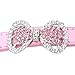 Neonr Bling Rhinestone Bow Tie Pet Cat Dog Collar Necklace Jewelry with Black,Pink,Red,Rose Red,Blue Colour for Small or Middle Cat Dog Pets.(Rose Red)
