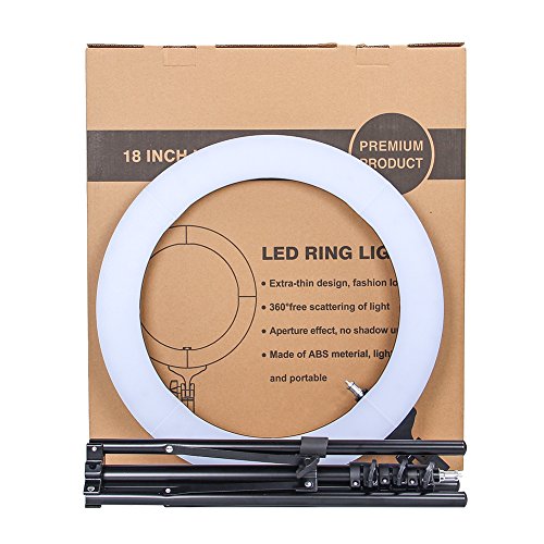 ZOMEi 18" Dimmable LED Ring Light for Makeup Selfie Photographic Ring Light - Thumbnail 7