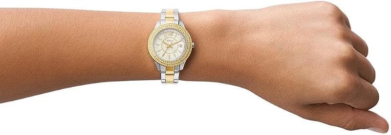 Stella Watch für Damen, Quarz-Dreizeiger-Datumswerk mit Edelstahlarmband