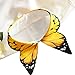 Shinywear Unique Yellow Butterfly Shape Decorative Collar Shirt Blouse for Women, One Size