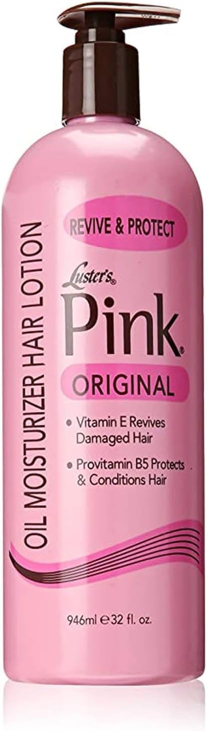 Luster's Pink Oil Moisturizer Hair Lotion Heat Styling Damage Protection 20oz