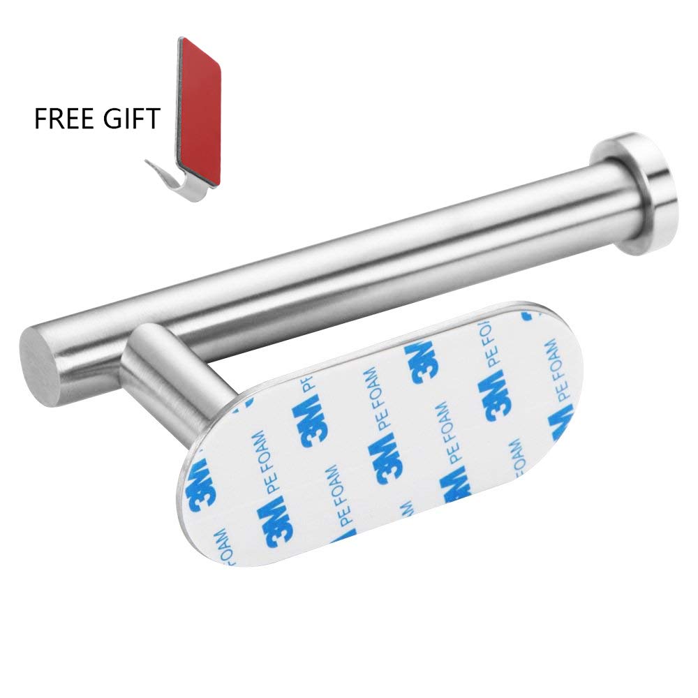 Toilettenpapierhalter Ohne Bohren-Aitere Selbstklebend Toilettenpapierrollenhalter Edelstahl Klopapierhalter Wc Halter Rollenhalter Papierhalter für Küche und Badzimmer(Haken als Geschenk)