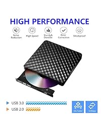 External Blu Ray DVD Drive,Portable Ultra-Thin USB 3.0 External 3D Blu Ray CD DVD BD Burner DVD RW Player Writer Reader Disk for Mac OS Windows XP 7 8 10 MacBook PC iMac Laptop-Black(Xglysmyc)