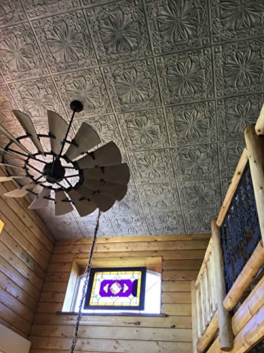 From Plain To Beautiful In Hours DCT10obw-24x24 Ceiling Tile, Old Black White - Thumbnail 2