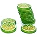 Hagao Fake Lime Slice Artificial Fruit Highly Simulation Lifelike Model for Home Party Decoration Green 10 pcs
