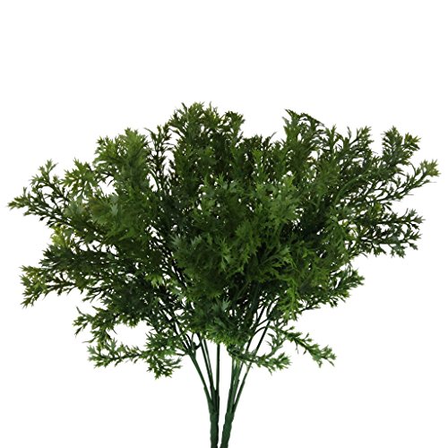 2 Bunches Plastic Artificial Parsley Grass Rosemary Plants fit for Home Garden Decoration