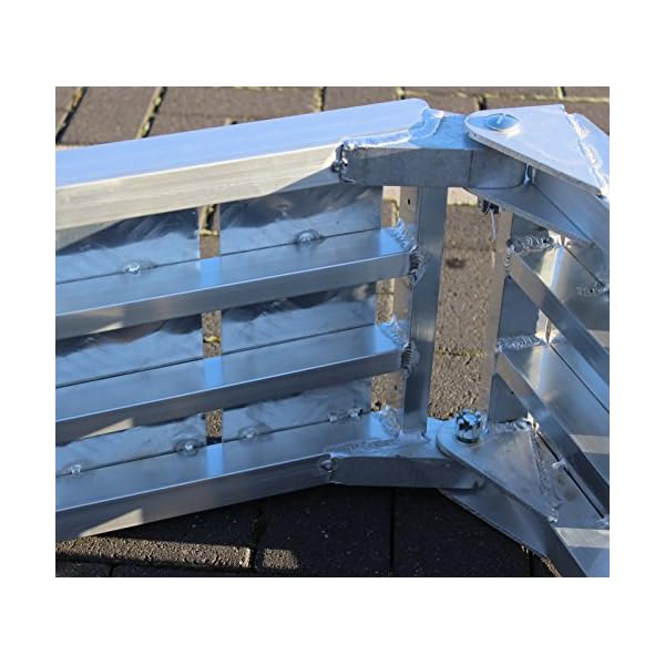 TRUTZHOLM 2 x Auffahrrampe klappbar 226 cm Traglast 1360 kg Alu grau Motorradrampen Verladerampen – Bild 6