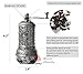 Bazaaranatolia Turkish Grinder, Spice Grinder, Salt Grinder, Pepper Mill 4.2'' (Dark Silver)