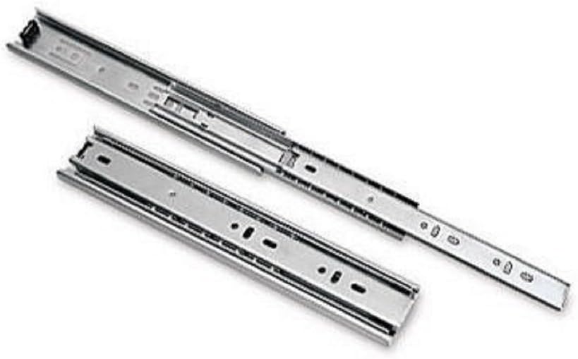 Solid Metal Steel Drawer Ball Bearing Runners Slides - Full Extension (1 Pair - 600mm)