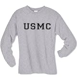 USMC Athletic Marines Long Sleeve T-Shirt in gray