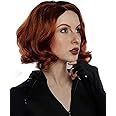 ALLAURA Compatible with Dana Scully Costumes | Avenging Widow Wig Costume For Women Dana ScullyWig Cosplay Red Wigs Auburn Chess Queen GingerWig Widow Costume — Fit also for Hero Widow Natasha, Delia