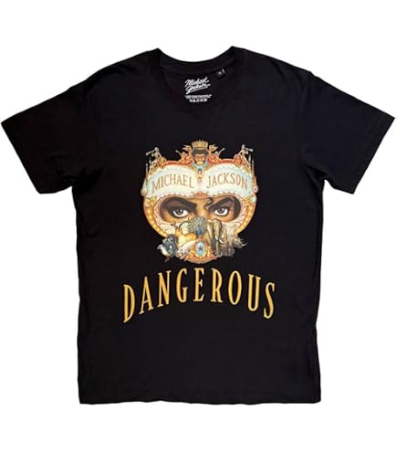 Michael Jackson 'Dangerous' (Black) T-Shirt (Small) | Amazon.com