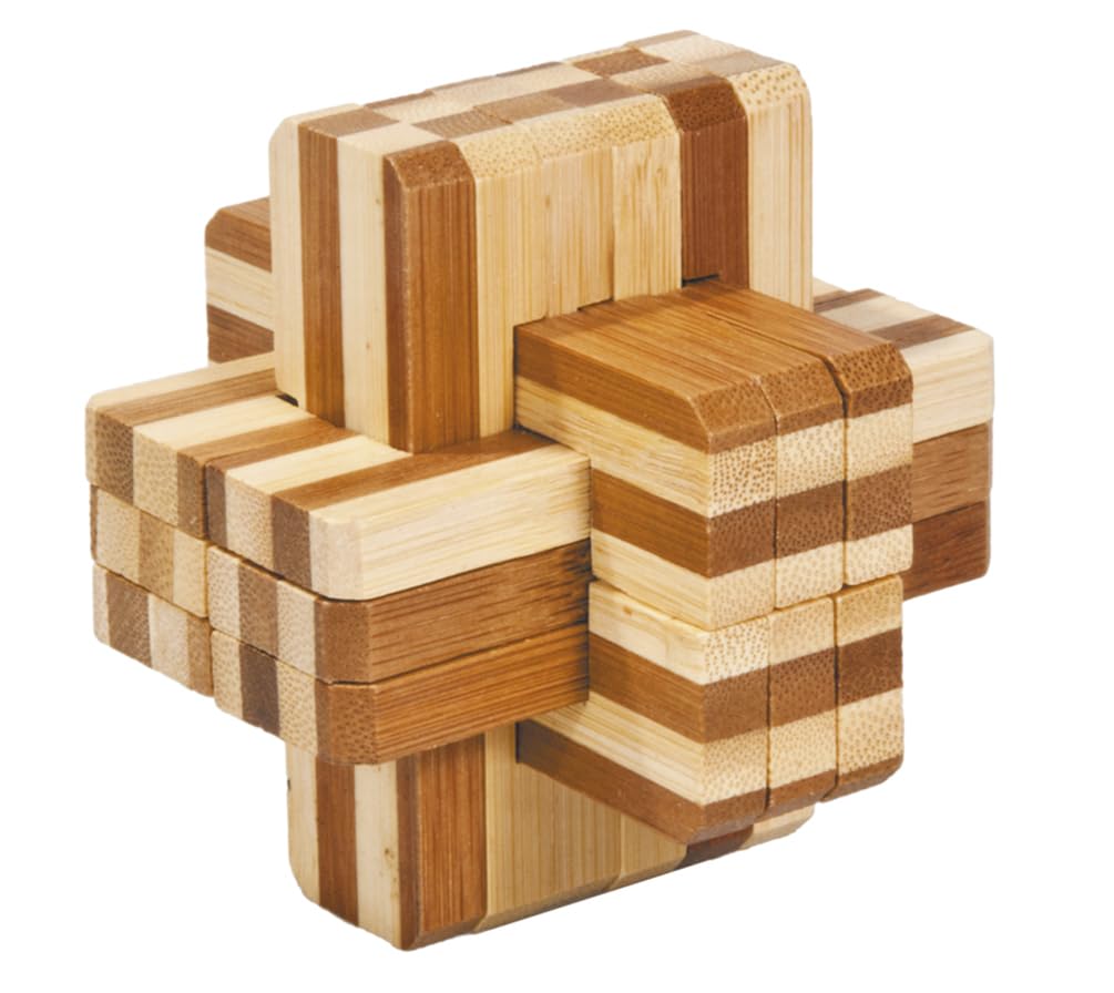 Fridolin 17156 "Bloc Cross Plastic Bamboo Puzzle