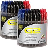 Pilot G2 Retractable Premium Gel Ink Roller Ball Pens Fine Pt (.7) Black, Blue &amp; Red; Retractable, Refillable &amp; Premium Comfort Grip; Smooth Lines to the End of Page, America’s #1 Selling Pen Brand