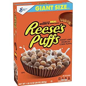 General mills reese's puffs swt crnchy corn puffs cereal gnt sz (016000121256)