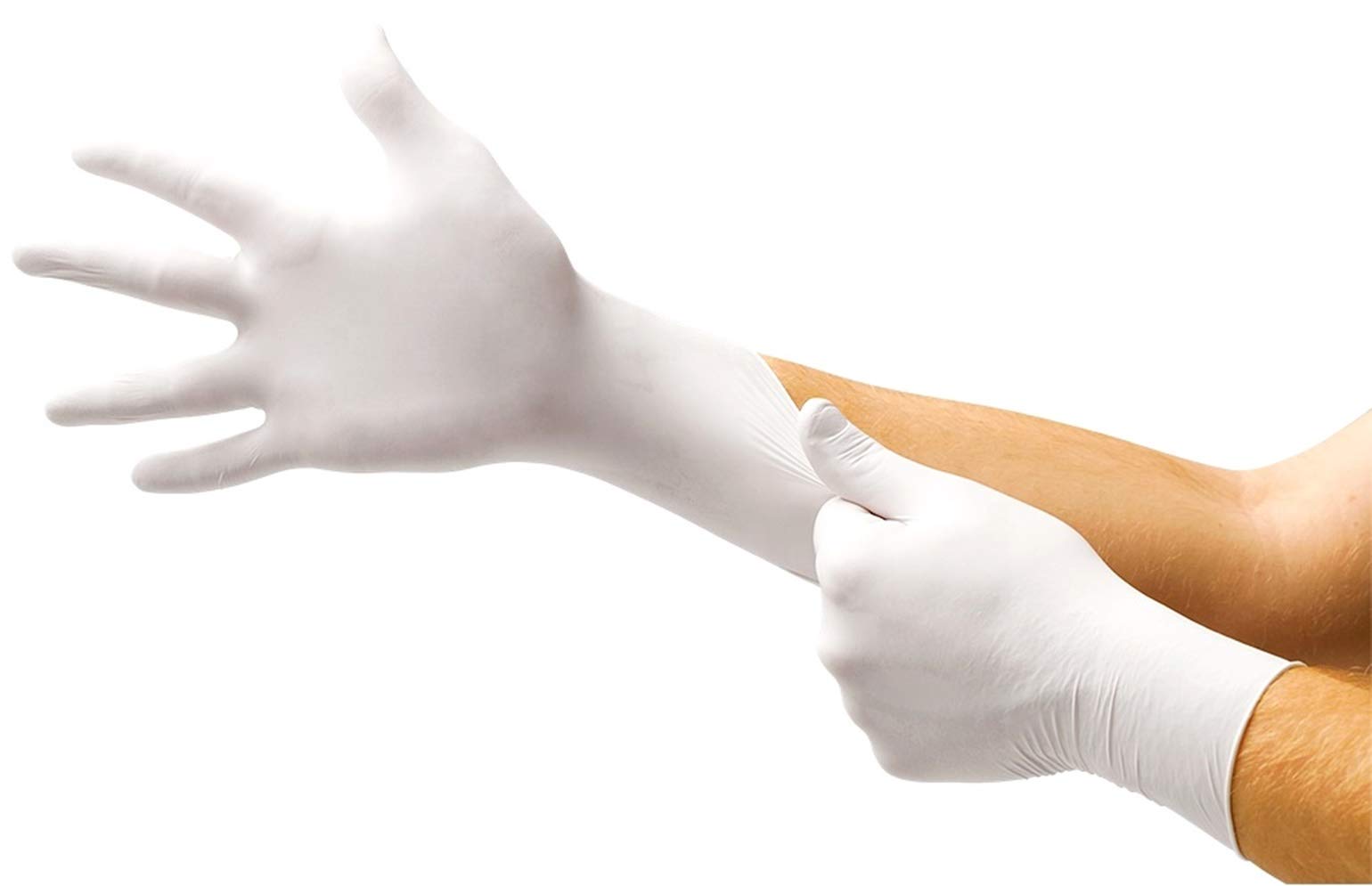 Franz Mensch Hygostar Safe Premium 27010 Nitrile Gloves L Powder-Free White L (8-9)