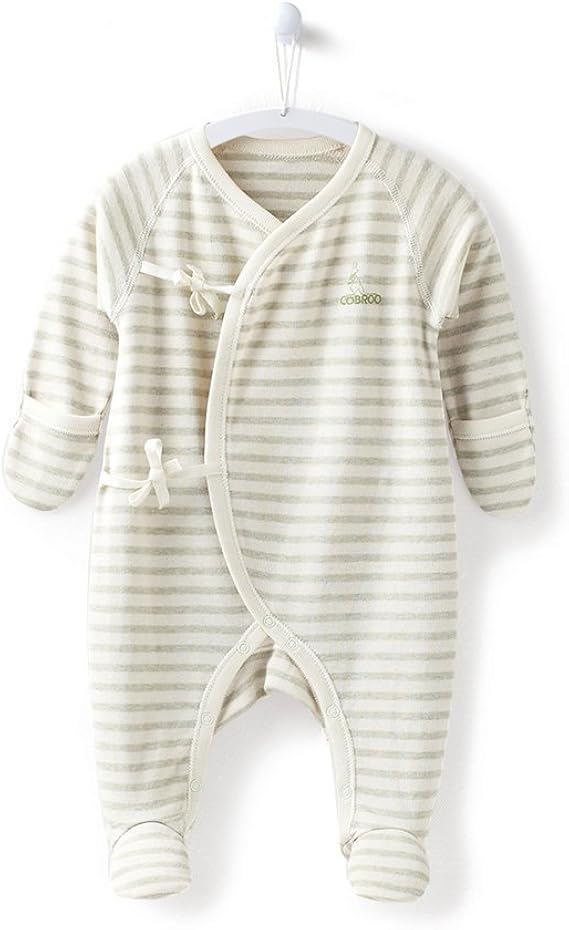 COBROO Unisex Baby Footed Pajamas for Sleep and Play, 100
