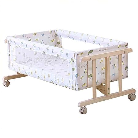 wooden travel cot