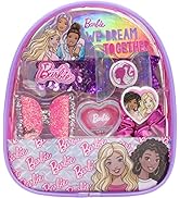 Barbie - Townley Girl Backpack Cosmetic Makeup Gift Bag Set Includes Lip Goss, Hair Accessories a...