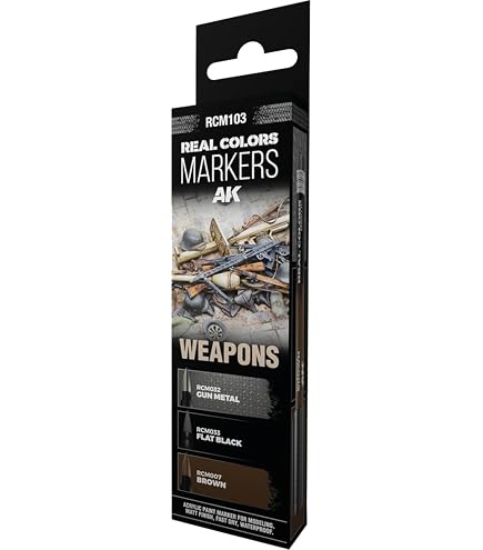 Amazon.com: AK REAL COLORS MARKER SET RCM101 TOOLS (3pcs) : Arts