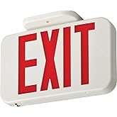 Lithonia Lighting Single-Sided LED Exit Sign, Switchable Red Green, White | Thermoplastic Construction, Switchable Red and Green Colors, Ni-MH Backup Battery, Includes Extra Faceplate (EXRG EL M6)