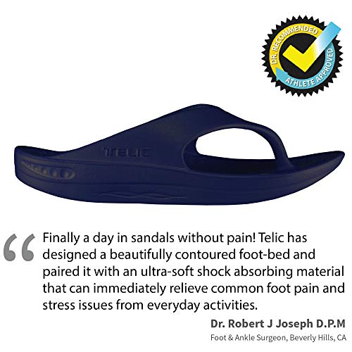 Flip Flop Soft Sandal Shoe Footwear by Telic, Deep Ocean, 3XL