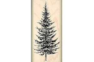 Stamps by Impression Pine Tree Christmas Rubber Stamp (ST 0419) - 1.9"