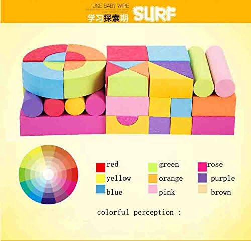 50PCS Colorful EVA Foam Building Block Brick Set Kid Child Soft Toy Gift Christmas