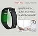 Fitness Tracker Smart Bracelet Wireless Bluetooth 4.0 Sports Band with Pdeometer Sleep Monitoring Calories Track for Daily Activity and Sleeping for Android IOS iPhone(Black+ Gray Band)