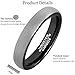 MNH Tungsten Rings For Men Carbide Black Plated Women Wedding Engagement Band Comfort Fit Matte Finish