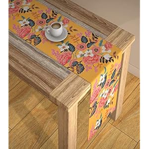 AEROHAVEN™ Abstract Multicolour HD Digital Premium Modern 4 Seater Table Runner Cloth – TR-08 – (Multicolor, 13 x 60…