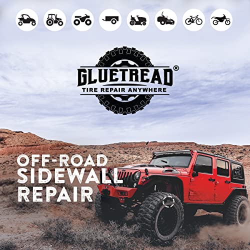 GlueTread 4x4 Sidewall Emergency Tire Repair Kit Puncture Repair