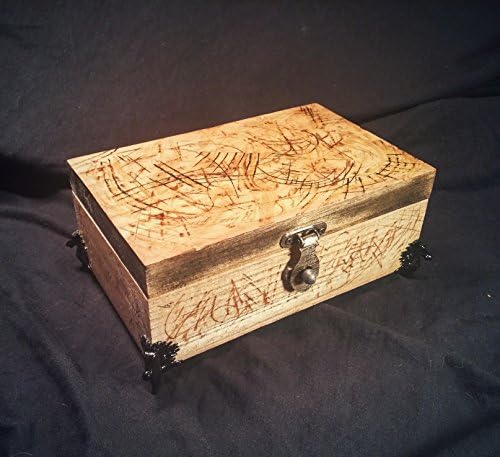 "Rails to Prospect" Wooden Trunk Box with Artwork by Cleveland Graham in the Desert" Wooden Trunk Box with Artwork by Cleveland Graham