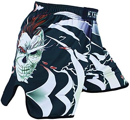 FTEIF Mens Muay Thai Boxing Shorts Running Fitness Training Elastic Shorts