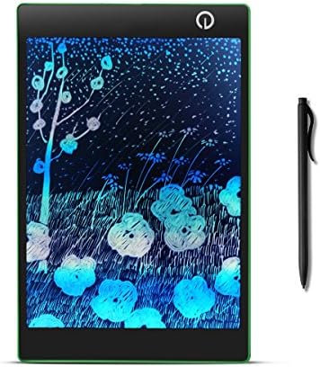 Eschone 9.7 Inch LCD Colorful Writing Tablet/ Message Board/ Screen Handwriting Pad Paperless Drawing Writing Tool Graffiti Board with Stylus and Stand for Kids, Family Memo, Office Writing ,Green