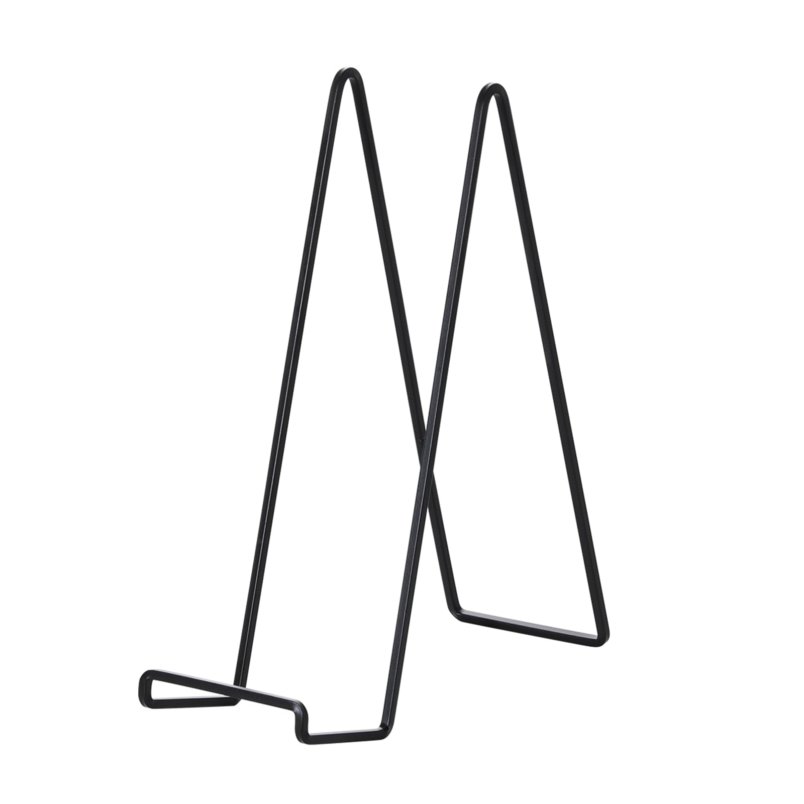 Large Plate Holder Display Stand - 12 inch Super Tall Big Plate Stands for Heavy Duty Display - Metal Picture Frame Stand - Tabletop Easel Stand for Decorative Platter | Plaque | Book - 2 Pack - Black