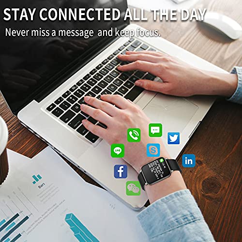 Smartwatch, 1,69\'\' TFT Orologio Fitness Tracker Uomo Donna Smart Watch Sonno Cardiofrequenzimetro, IP68 Impermeabile Sportivo Activity Tracker Contapassi Cronometro, Smartband, Notifiche Messaggi