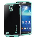 GreatShield NEON Series PC + Silicone Dual Layer Hybrid Case for AT&T Samsung Galaxy S4 ACTIVE / I9295 / SGH-I537 (Blue)