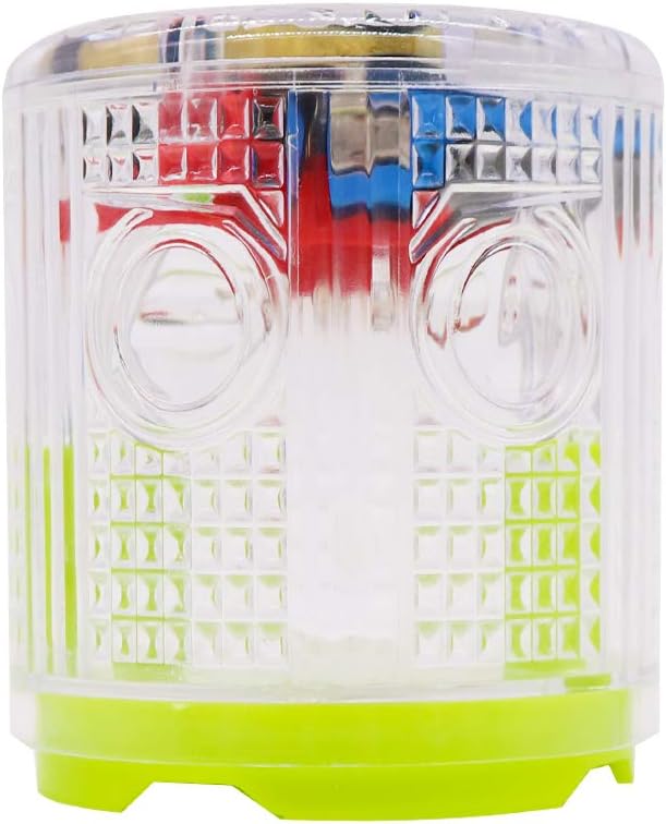 Aolyty Solar Strobe Warning Light Strong Magnetic Base Flashing Super Bright 360 Degree Wireless Automatically Turn On Waterproof for Construction Traffic Factory (White)