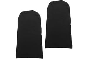 HOMSFOU 2pcs Black Spandex Dreadlock Caps for Men, Jumbo Long Hair Dreads Head Wraps, Breathable Sleep