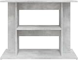 vidaXL Engineered Wood Aquarium Stand Concrete Grey 3-Tier Display view 5