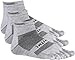 3 Pack Injinji Run Lightweight Mini-Crew Performance Sport Socks (Gray, Medium)