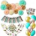 ecoZen Lifestyle Baby Shower Decorations Gender Neutral | Best Value 50 Decor Item Set Guarantee to Completely Transform Your Party | Ideal for Birthday/Baby Shower | Cute Matching Color