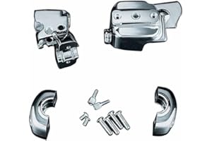 Kuryakyn 9126 Motorcycle Handlebar Accessory: Complete Chrome Replacement Brake and Clutch Control Dress-Up Kit for 1996-2017 Harley-Davidson Motorcycles, Single Disc